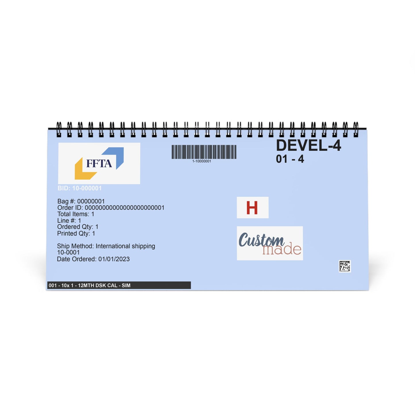 Desktop Calendar (2026 grid) - FFTA