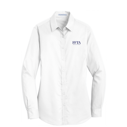Port Authority Women's SuperPro Twill Shirt — White