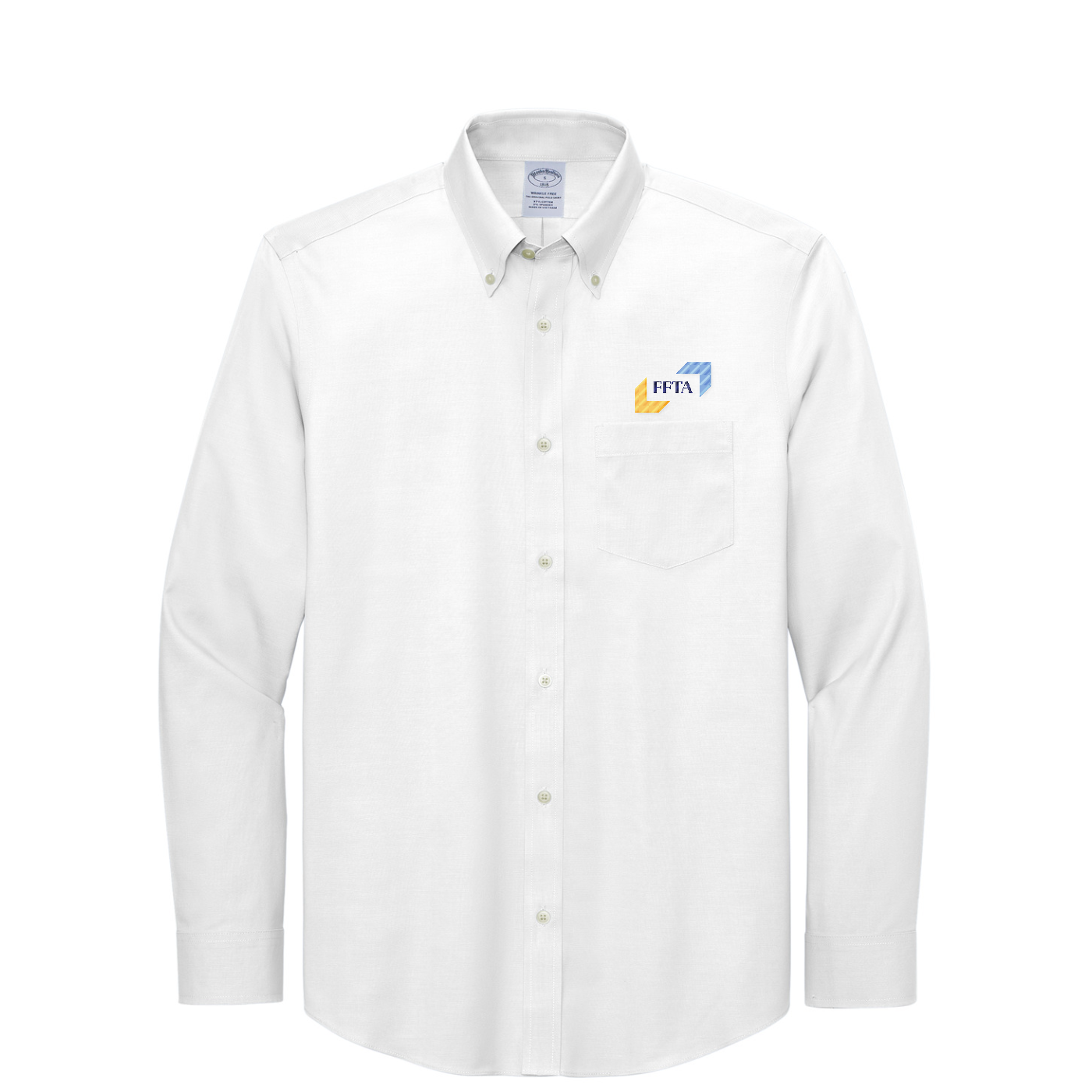 Brooks Brothers Wrinkle-Free Stretch Pinpoint Shirt — White