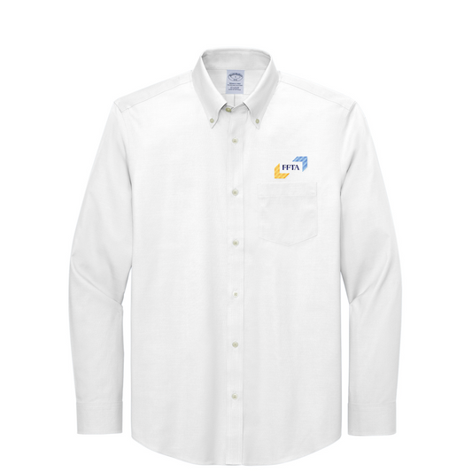Brooks Brothers Wrinkle-Free Stretch Pinpoint Shirt — White