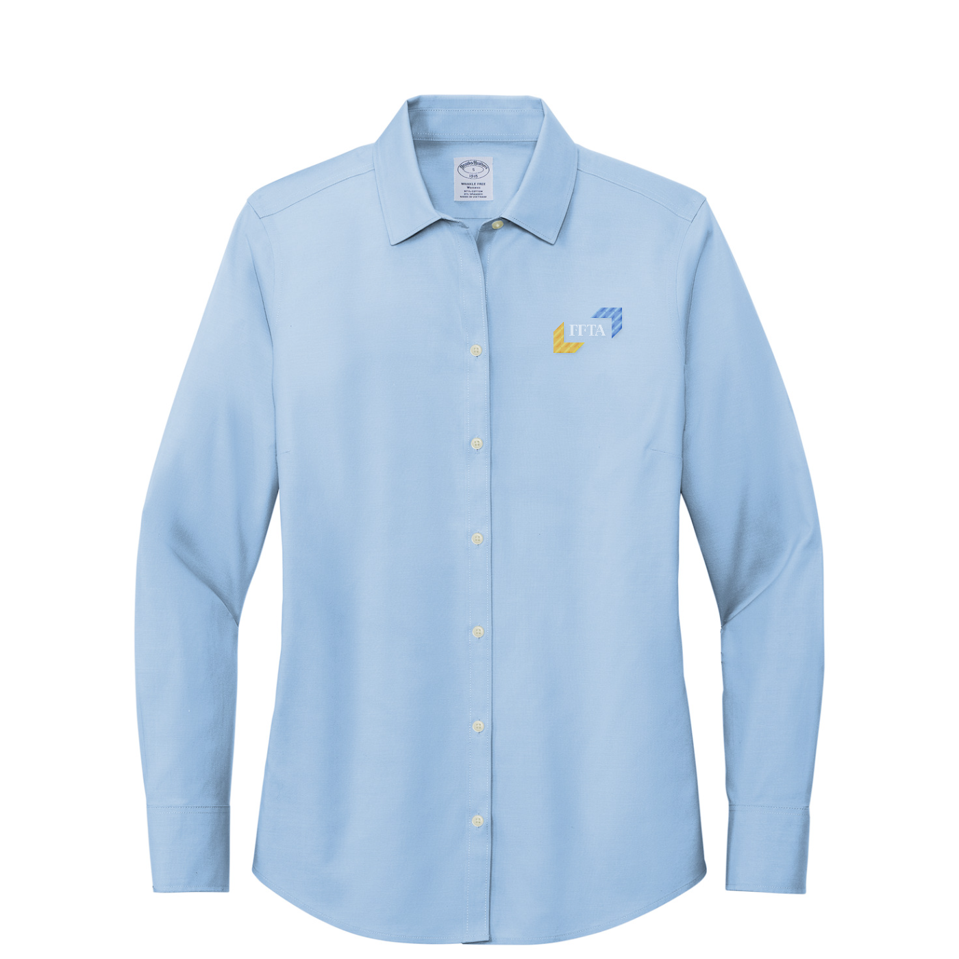 Brooks Brothers Women's Wrinkle-Free Stretch Pinpoint Shirt — Newport Blue