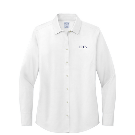 Brooks Brothers Women's Wrinkle-Free Stretch Pinpoint Shirt — White