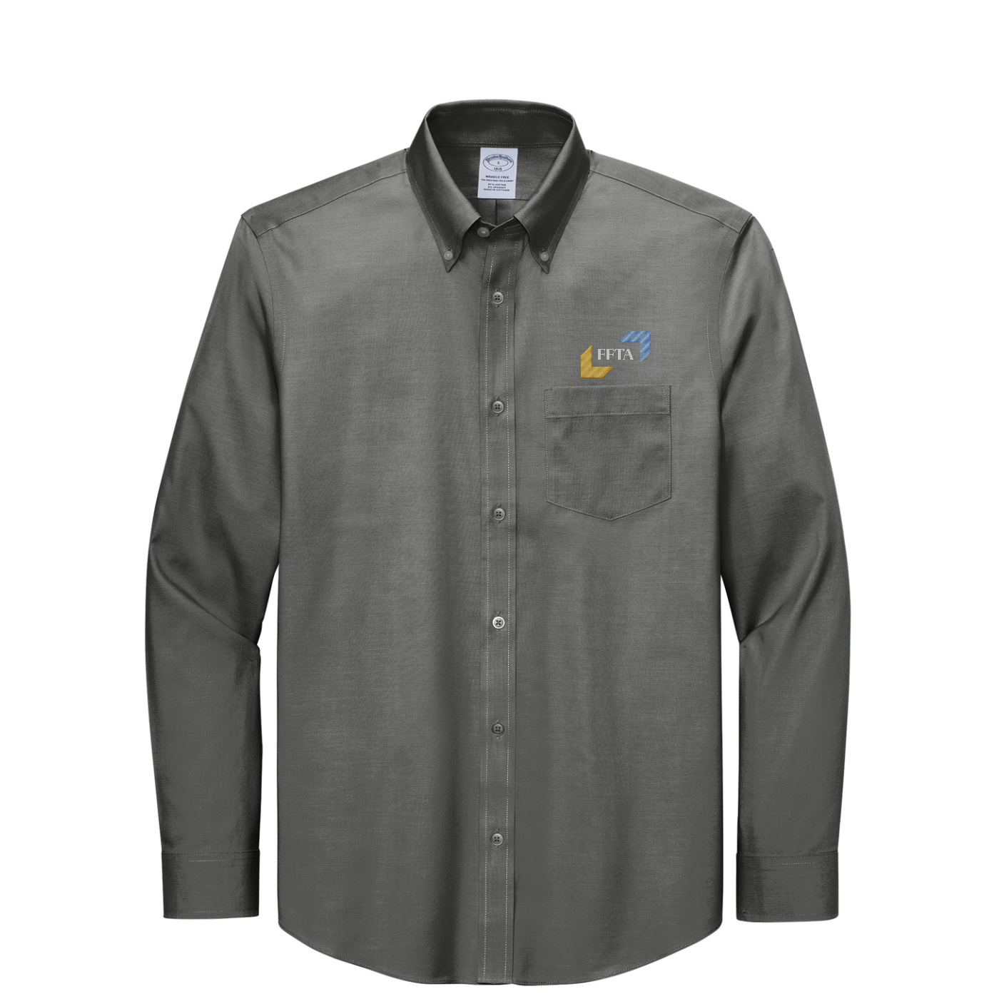 Brooks Brothers Wrinkle-Free Stretch Pinpoint Shirt — Deep Black
