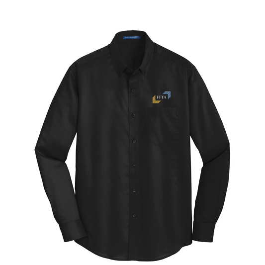 Port Authority SuperPro Twill Shirt — Black