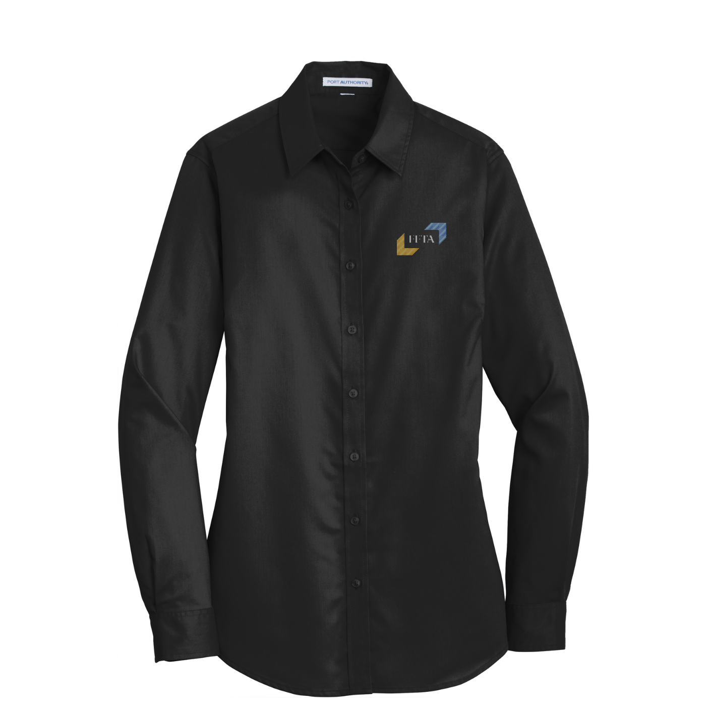 Port Authority Women's SuperPro Twill Shirt — Black
